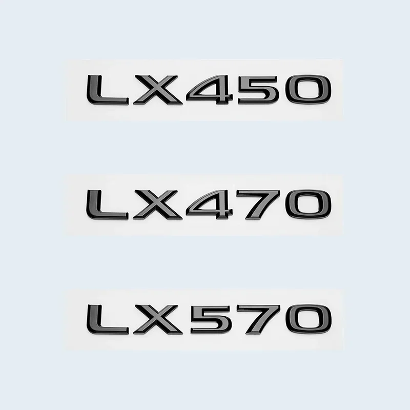 Glossy Black 3D ABS Letters Number LX450 LX470 LX570 Emblem For Lexus Car Trunk Logo Sticker Badge Accessories