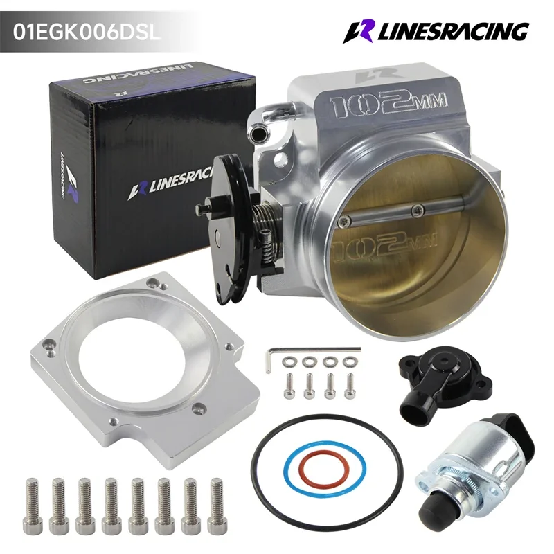 102MM CNC Billet Throttle Body+TPS IAC+Adapter For Chevy GM LS1 LS2 LS3 LS6 LS7 SX LS LSX Aluminum Black/Silver