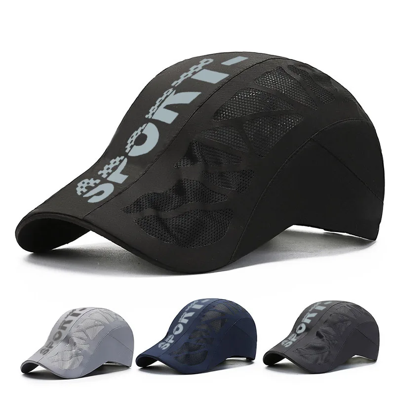 Viseras para hombre, gorra Snapback impermeable de secado rápido para verano, gorra con visera para mujer, sombrero para el sol con estampado de