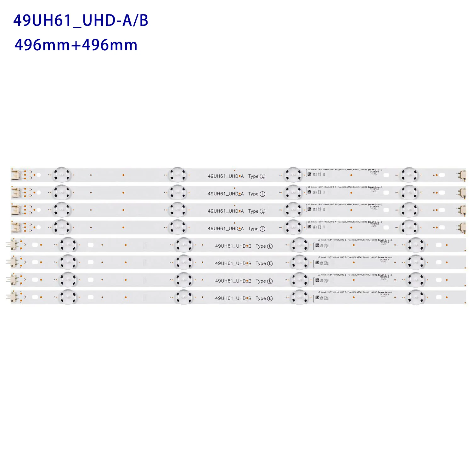 Tira de luces LED de retroiluminación, accesorio para LG 49lh604 49lh604v 49lw540s 49lh60 _ fhd_a b SSC _ ag79100101 _ A b 490b5 HC490DUN-ABRR1-211