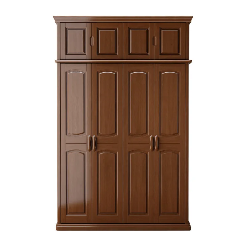 

Chinese solid wood, wardrobe, opposite door, modern simplicity, oak, bedroom, wardrobe, small apartment