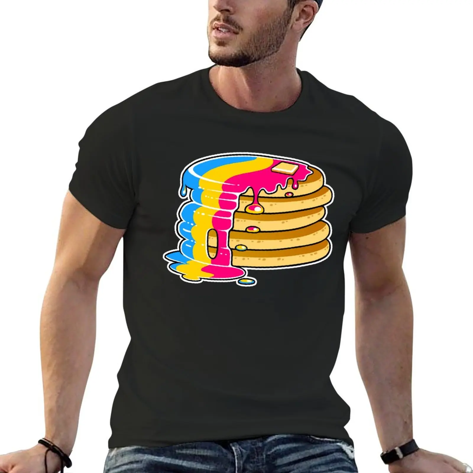 

Pan Pansexual Pride Pancakes LGBT Pun T-Shirt funnys baggy shirts heavy weight t shirts for men