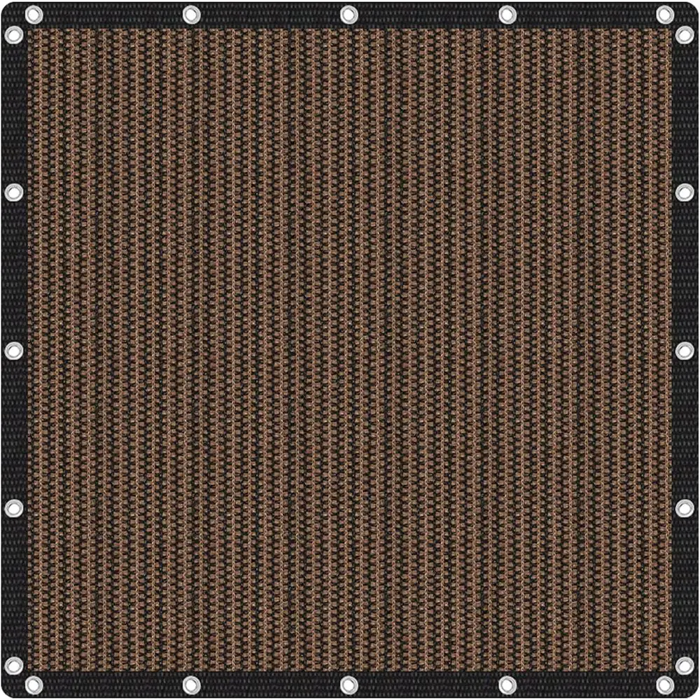 

9x13 Mocha Patio Shade Cloth, 2ft Interval Grommets for Garden Pergola Cover