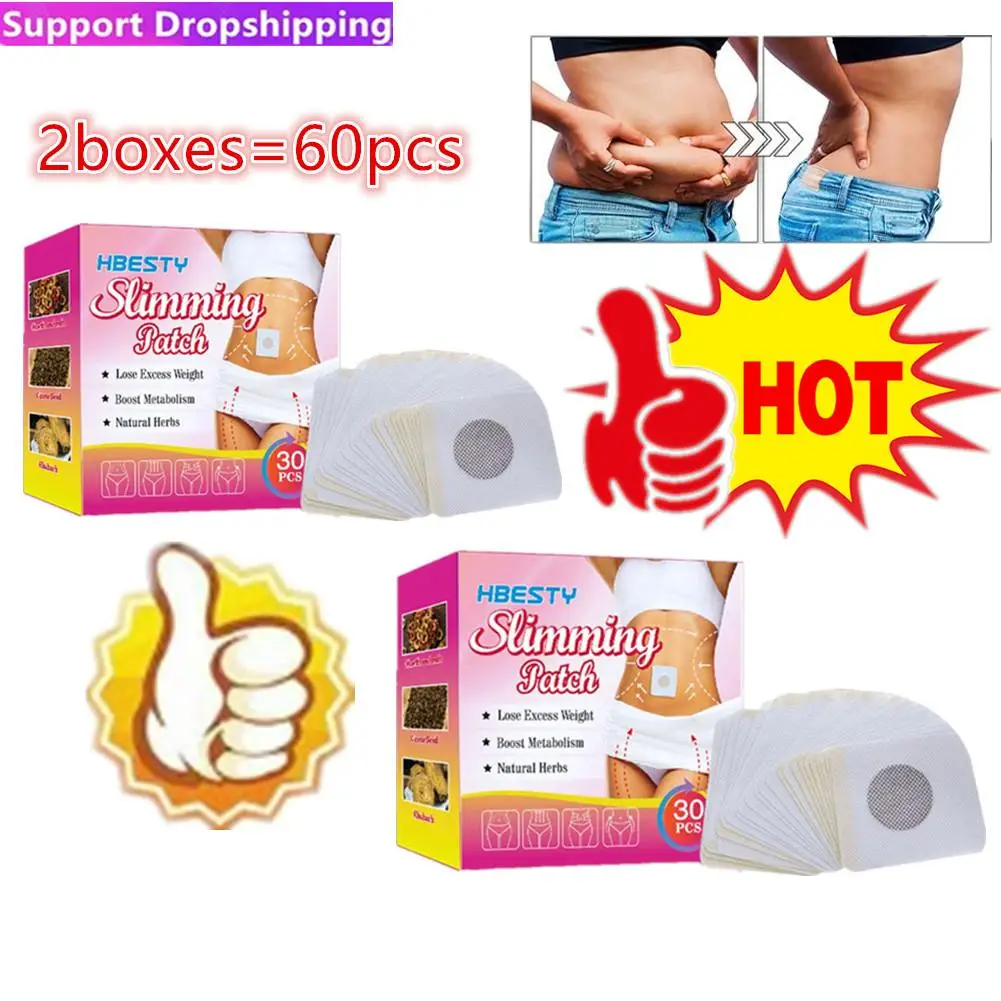 

2box Slimming Patches Abdominal Stickers Fat Burner Weight Loss Body Firming Waist Slim Navel Patch Weight Loss Products