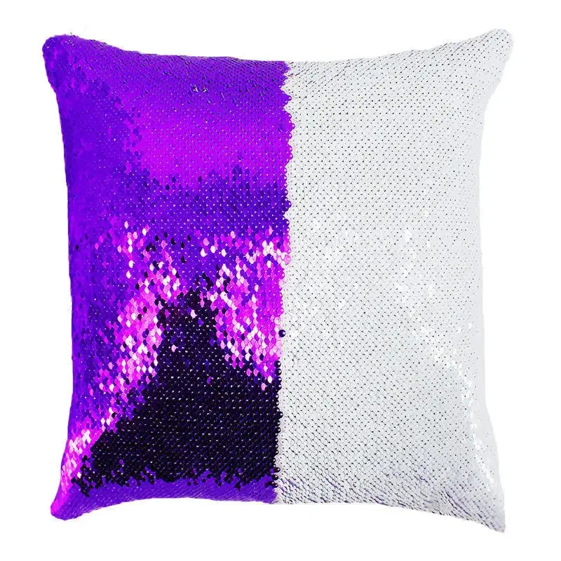 Bubble Kiss Sequin Pillow Covers 40x40CM Mermaid Light Gold Flip Glitter Reversible Personalized Sublimation Blanks DIY Print