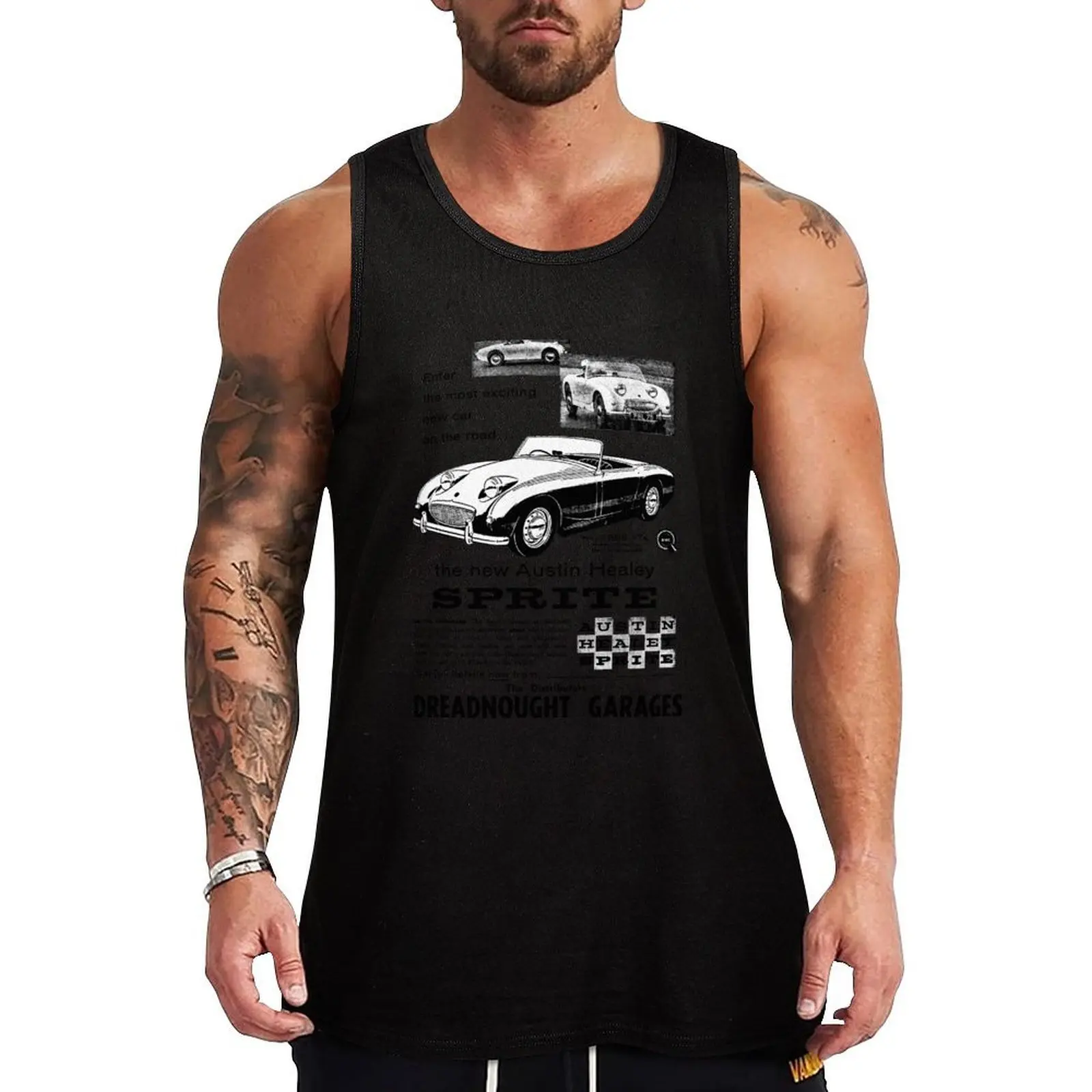 

AUSTIN HEALEY FROGEYE SPRITE Tank Top man sexycostume t shirt gym Man sleeveless shirt