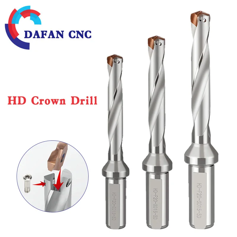 

HD Crown Drill with Extended Coolant-Through Shank – High-Speed Deep Hole U-Drill Twist Drill 3D/5D/8D/10D