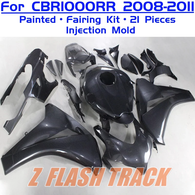 For Honda CBR1000RR CBR 1000RR 1000 CBR1000 RR 2008 2009 2010 2011 Cowl Plastic Body Fairing Kit Bodywork Injection Carbon Color