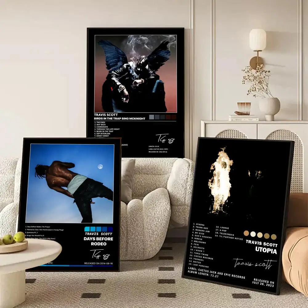 Modern T-Travis S-Scott Albums Art Poster HD Art Sticky Wall