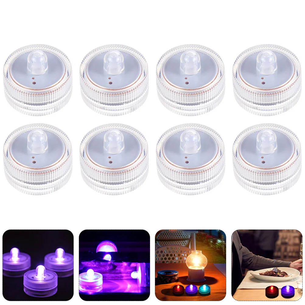 12 قطعة LED أضواء الشاي مقاوم للماء مصابيح غاطسة دخاني أضواء الغوص خزان الأسماك الطرف الديكور مصباح خزان الأسماك #4