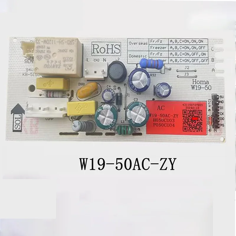 

New For Homa Refrigerator Control Board W19-50AC-ZY Circuit PCB Fridge Motehrboard Freezer Parts