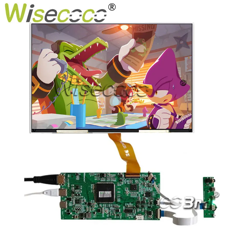 Imagem -04 - Wisecoco-monitor Lcd Touch Screen Isdn Usb-c Driver Board Linux Raspberry pi Game Box tv Box 2k 2560x1600