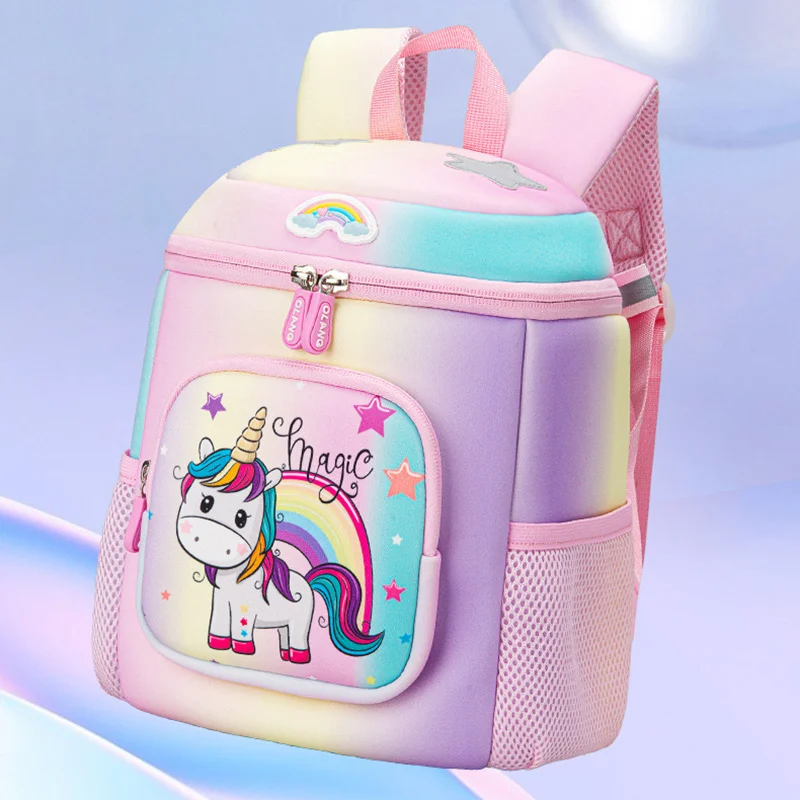 Sac à dos d'école pour filles de maternelle, Design cheval arc-en-ciel, sac à dos d'école primaire pour élèves, sacs de voyage licorne