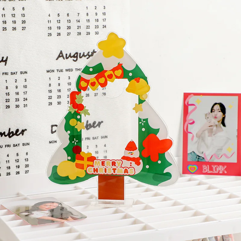 Christmas Small Display Stand, Brick, Standing Stand Plate, Desktop Holder, Protective Card Holder