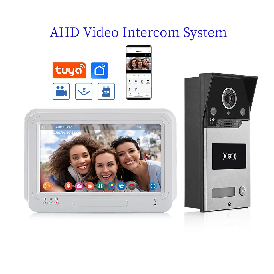 

SmartYIBA Tuya Smart AHD Video Intercom System For Home Protection Video Doorbell WiFi App Remote Monitoring Video Door Phone