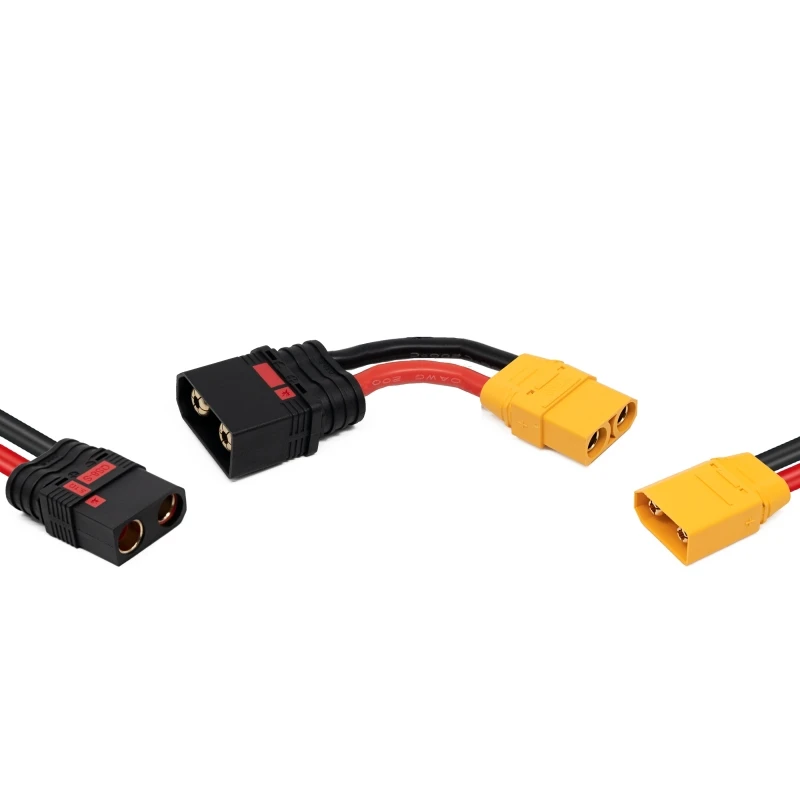 1pcs Xt90 Male And Female Xt60 To Qs8-s Male And Female Adapter Cable Lithium Battery Model Aircraft Power