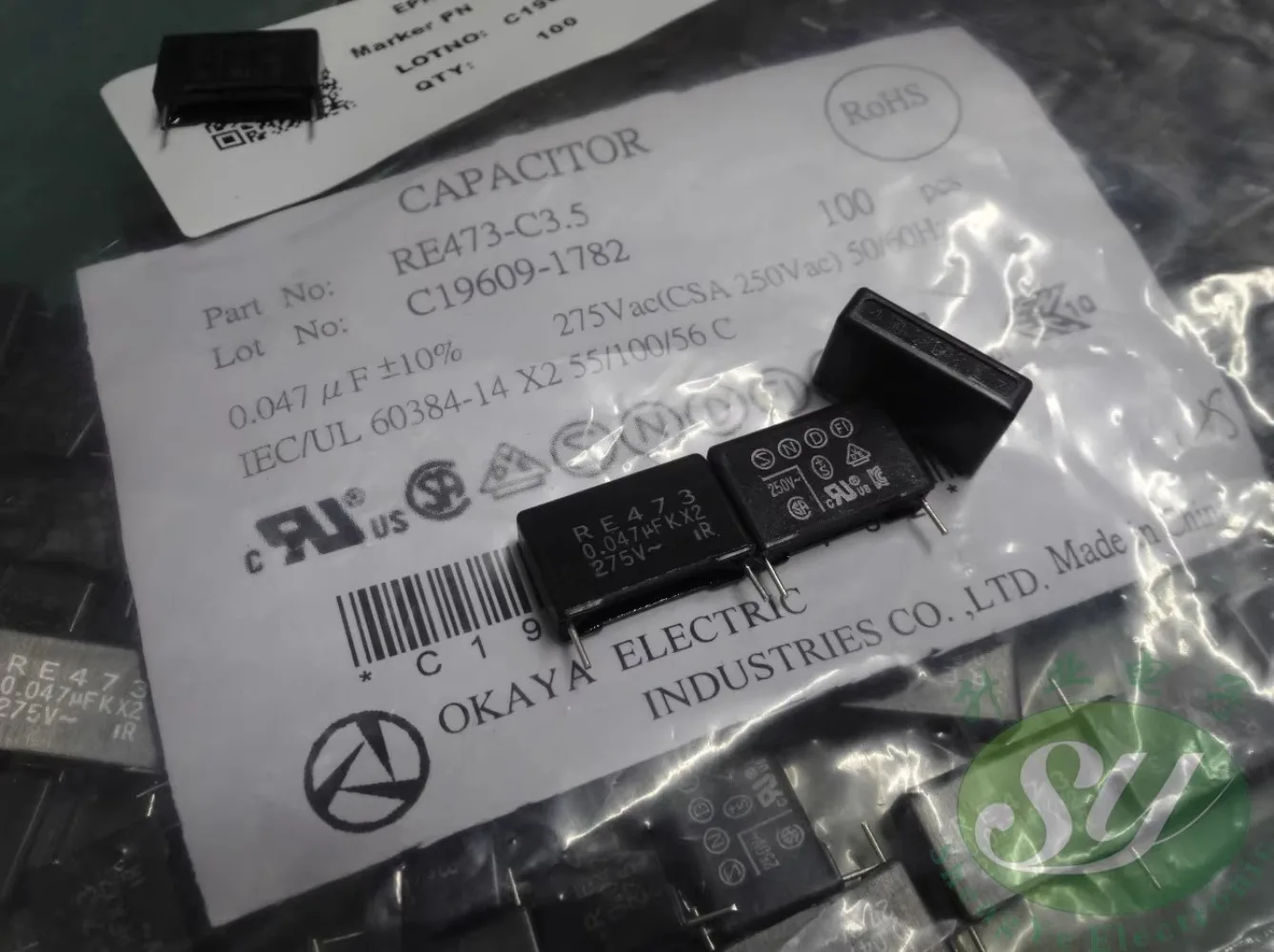 

10PCS 0.047uf/275vAC 47nf 473 New 15mm film capacitor RE473-C3.5