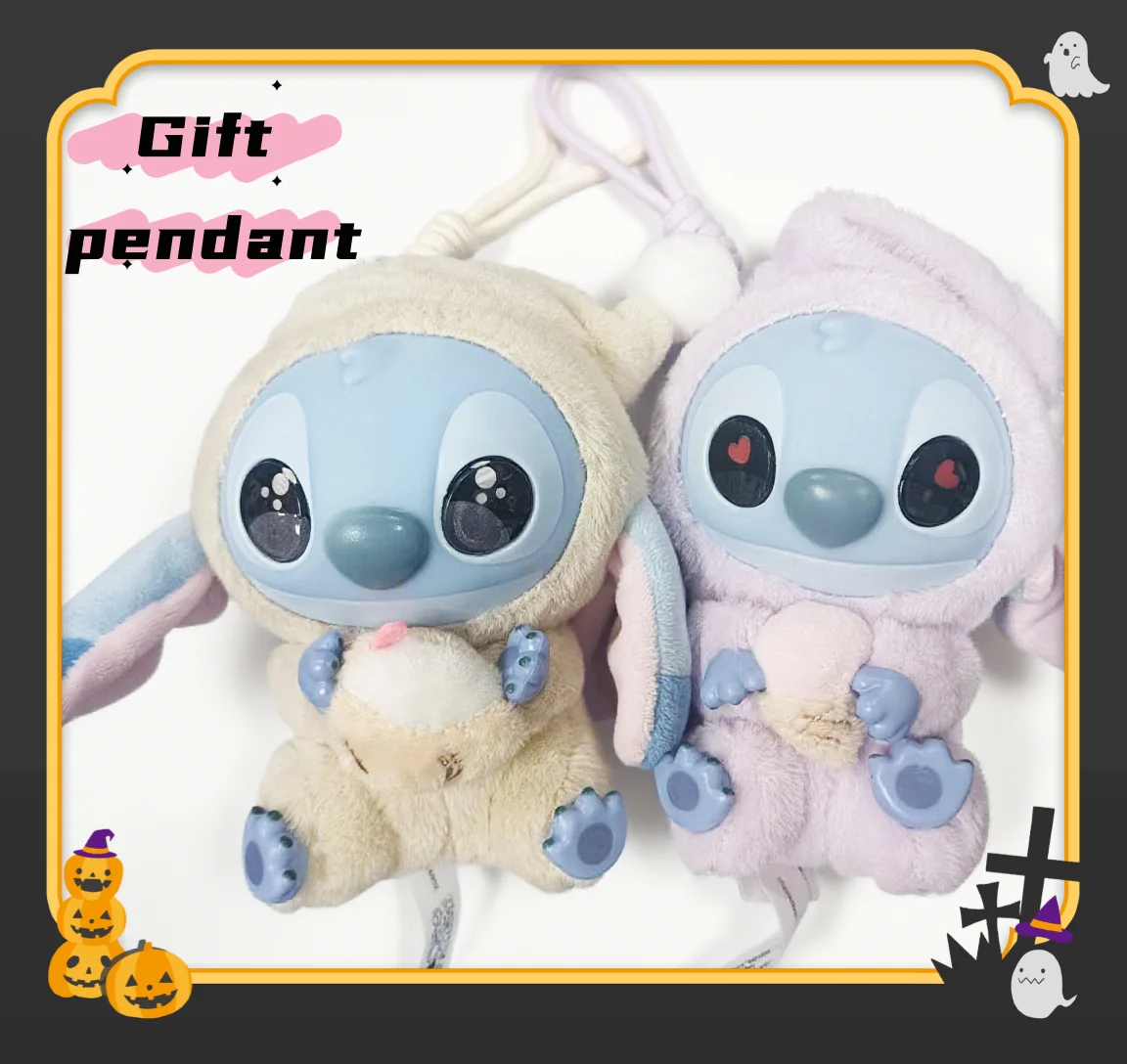 2025, nieuwe Stitch-serie pluche pop - schattig eet slaap vinyl blinde doos hanger mysterie speelgoed voor Halloween cadeau