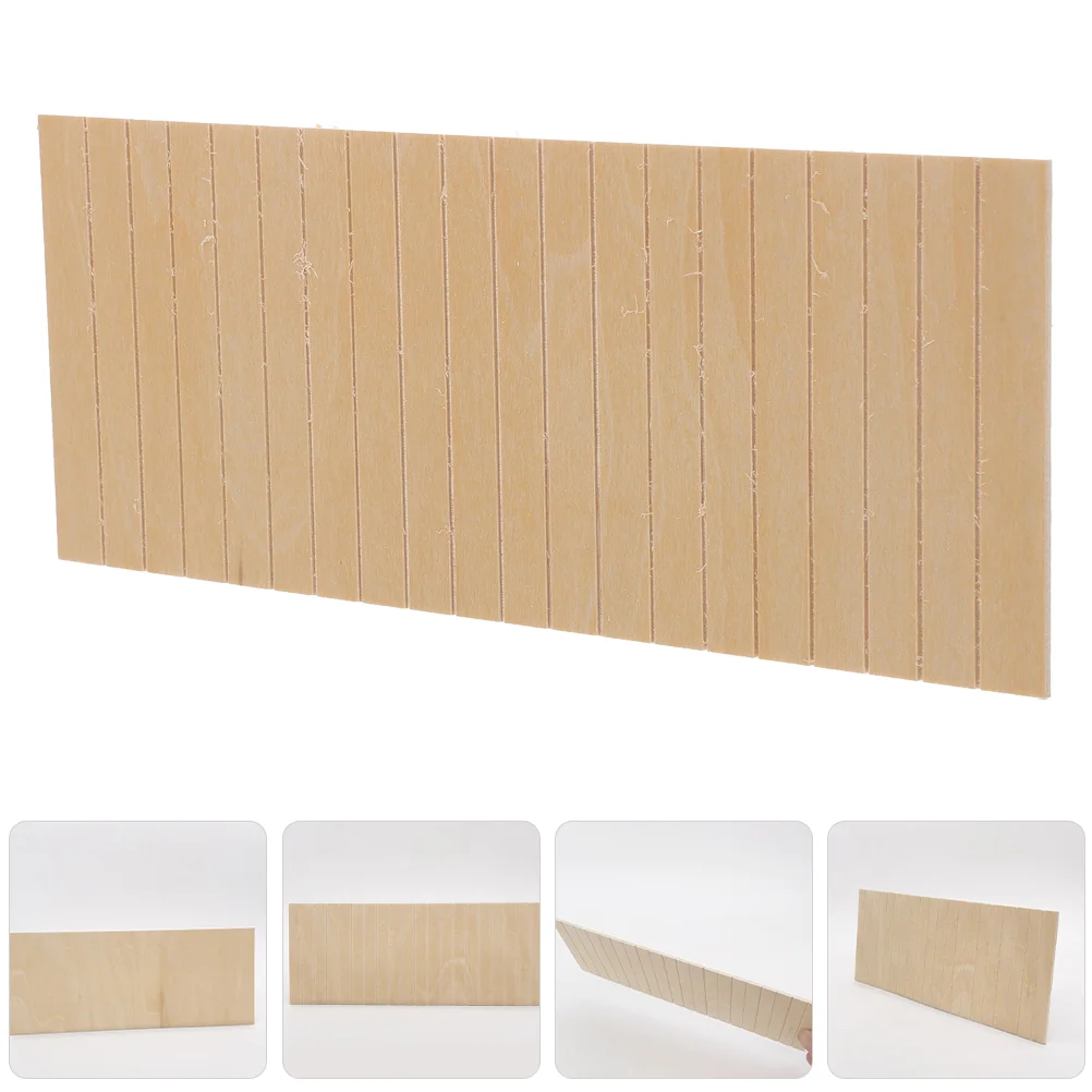 

2 Pcs Dollhouse Wall Skirt Miniature House Decor Wainscoting Easy Install Wood Blank Design Dollhouse Trim