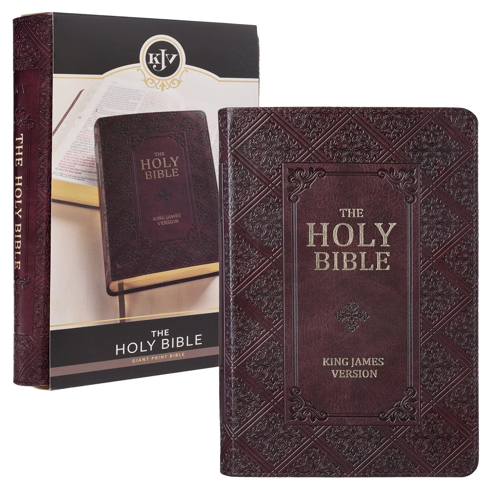 KJV Holy Bible, Giant Print Standard Size Faux Leather Red Letter Edition