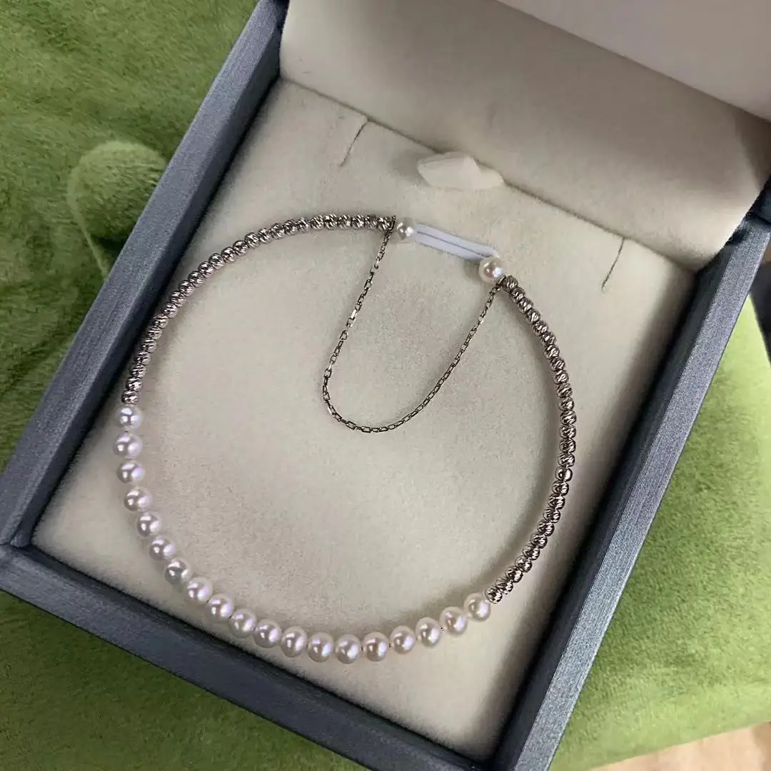 

Pearl Bracelet S925 Silver 3-4mm Freshwater Pearls Holiday Gift Pearl Jewelry Bracelet