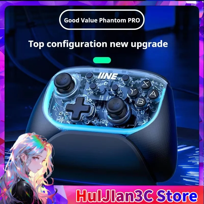 Wireless Gaming Controller Alps Joystick Support Multi Platform Flow Light Design Large Capacity Battery Game Player Controller