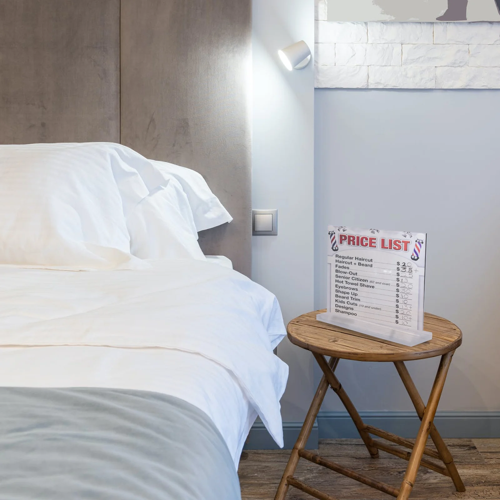 

1Pcs Transparent Acrylic Sign Holder Durable Price Display for Shops Retail Easy Insertion No Additional Support