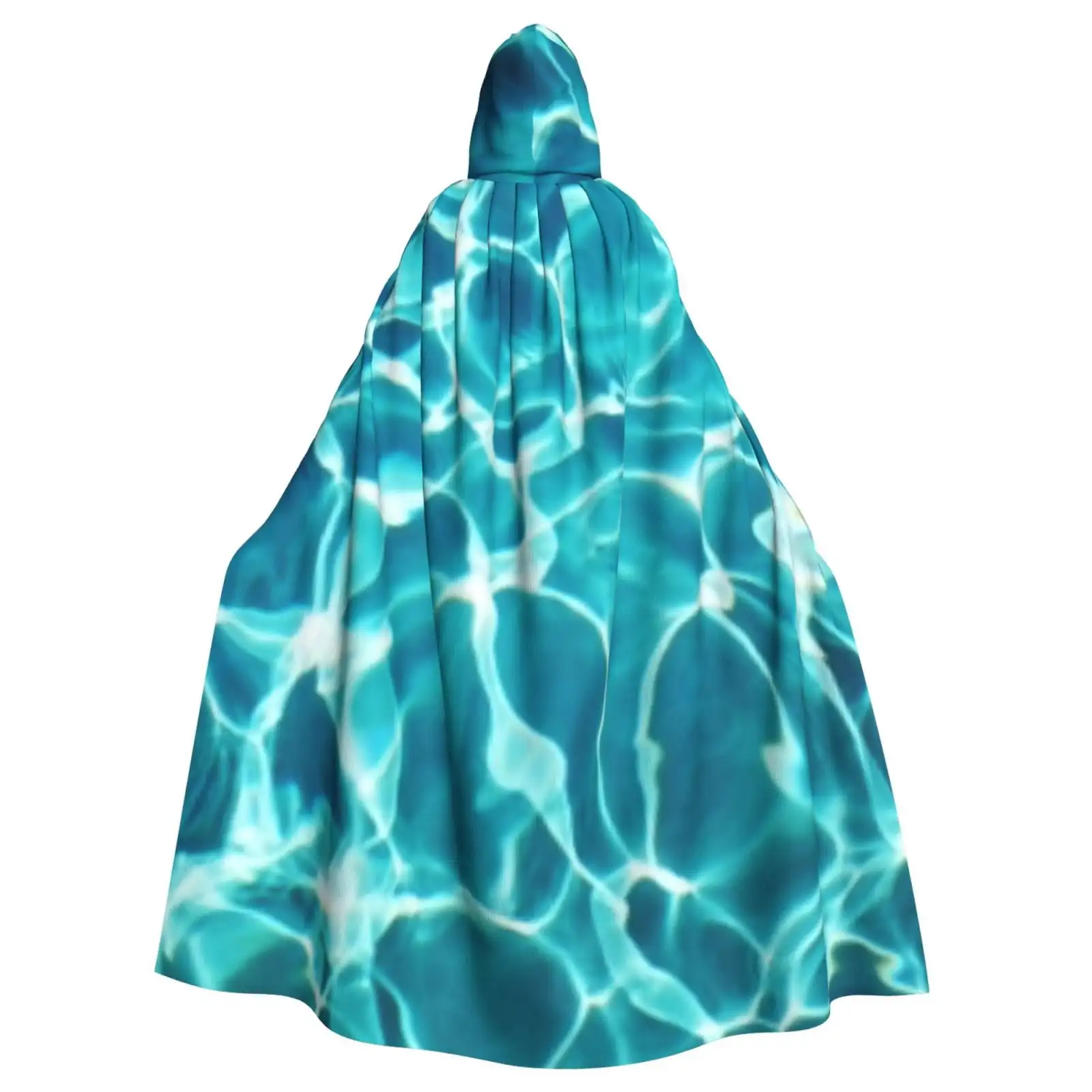 

Unisex Hooded Cloaks Adult Lightweight Overcoat Water Texture Cloak For Halloween Cosplay Costumes