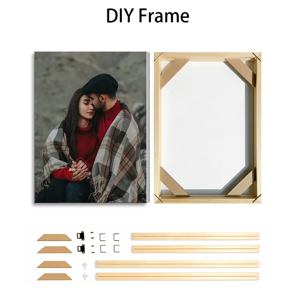 1 قطعة ملصق صور مخصص مع ملصق بدون إطار خشبي DlY ، لوحة قماشية مخصصة ، لوحة ديكور جدران مخصصة #2