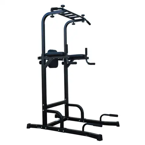Steel Frame Dip Stand Parallel Bars, Height Adjustable 177-213cm, Max 200kg Load, Home Chin Up & Strength Training Equipment