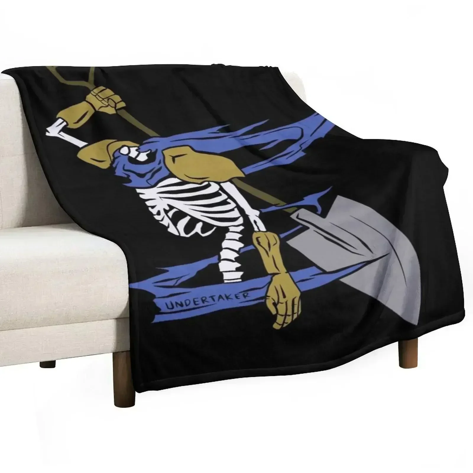 

86 Eighty Six Shinei Nouzen Shin Undertaker Juggernaut Mark Headless Skull Throw Blanket manga Weighted Hair Blankets