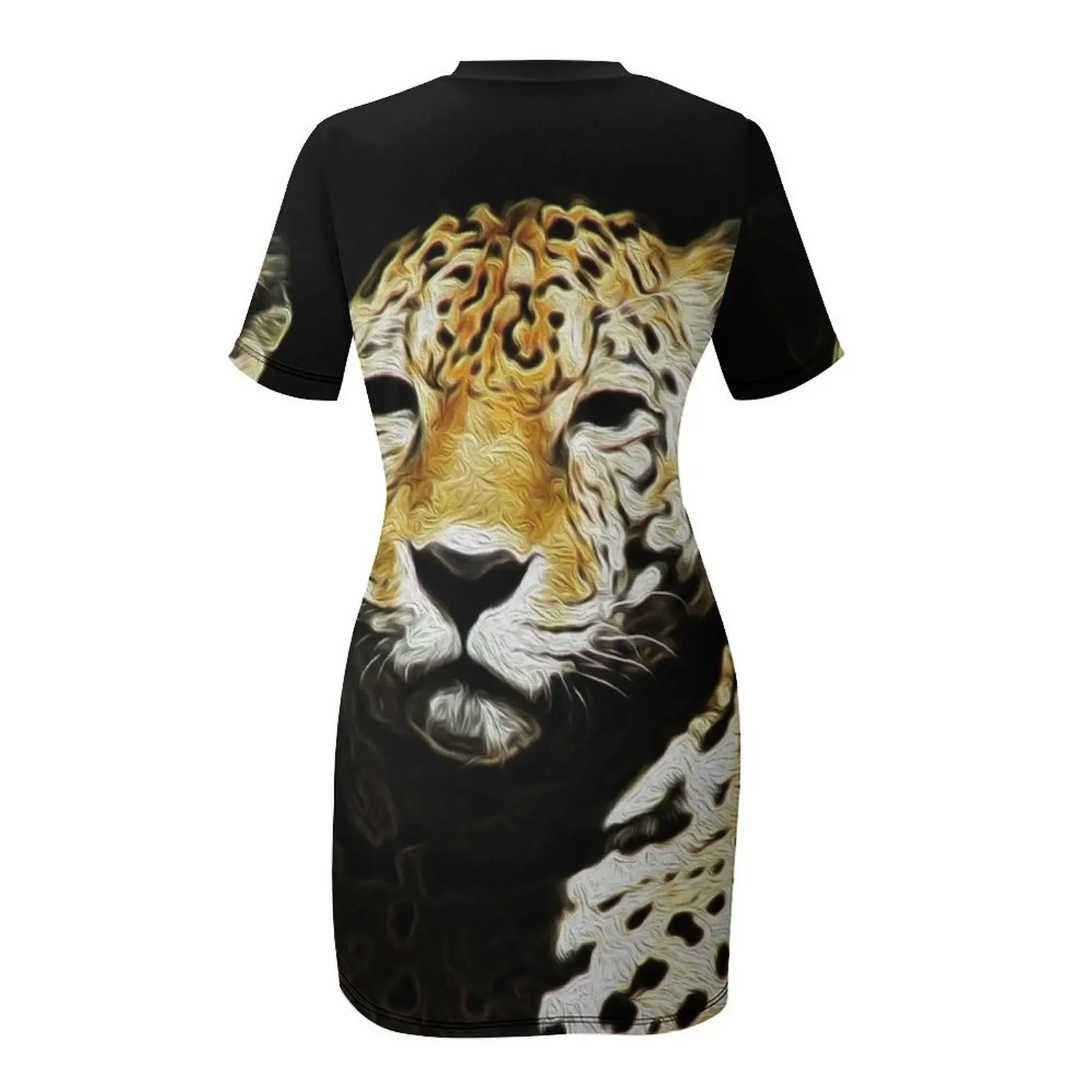 チーターチーター半袖ドレスドレス女性女性服ウエディングドレスドレス