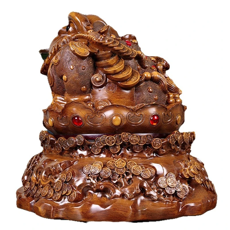 

Lucky golden toad ornament large three-legged golden toad checkout page office decoration to give company store opening gift