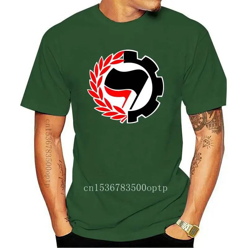 

Mens Clothes ANTIFASCHISTISCHE AKTION Left Antifa Antifascism Antifascist Mens T Shirt Male Brand Teeshirt Men Summer Cotton T S