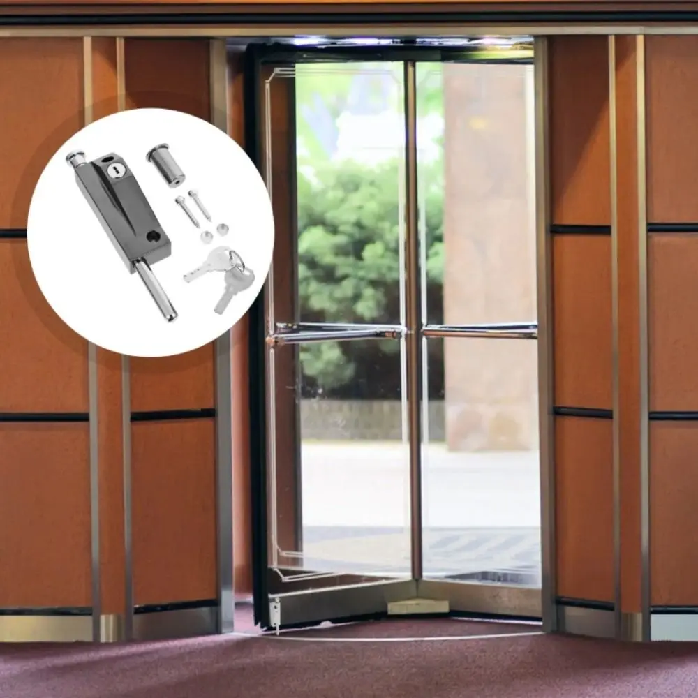 

Aluminum Alloy Framed Door Lock Anti-Theft Revolving Lock Invisible Double Lock Double Door Lock Glass Door Lock Glass Door