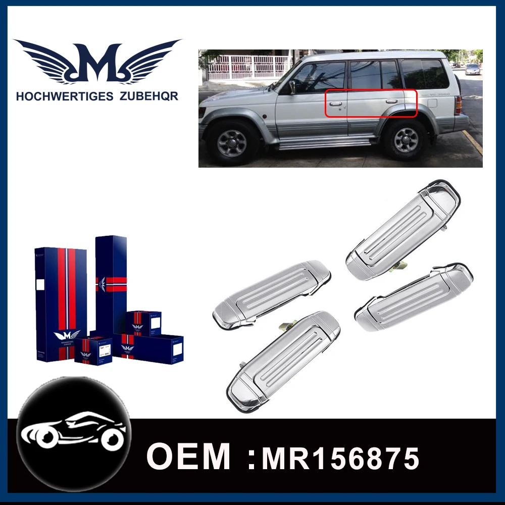 

M Car Outer Exterior Door Handles Chrome For Mitsubishi Montero Pajero V31W V32W V33W V43W MR156875 MR156876 MR156877 MR156878