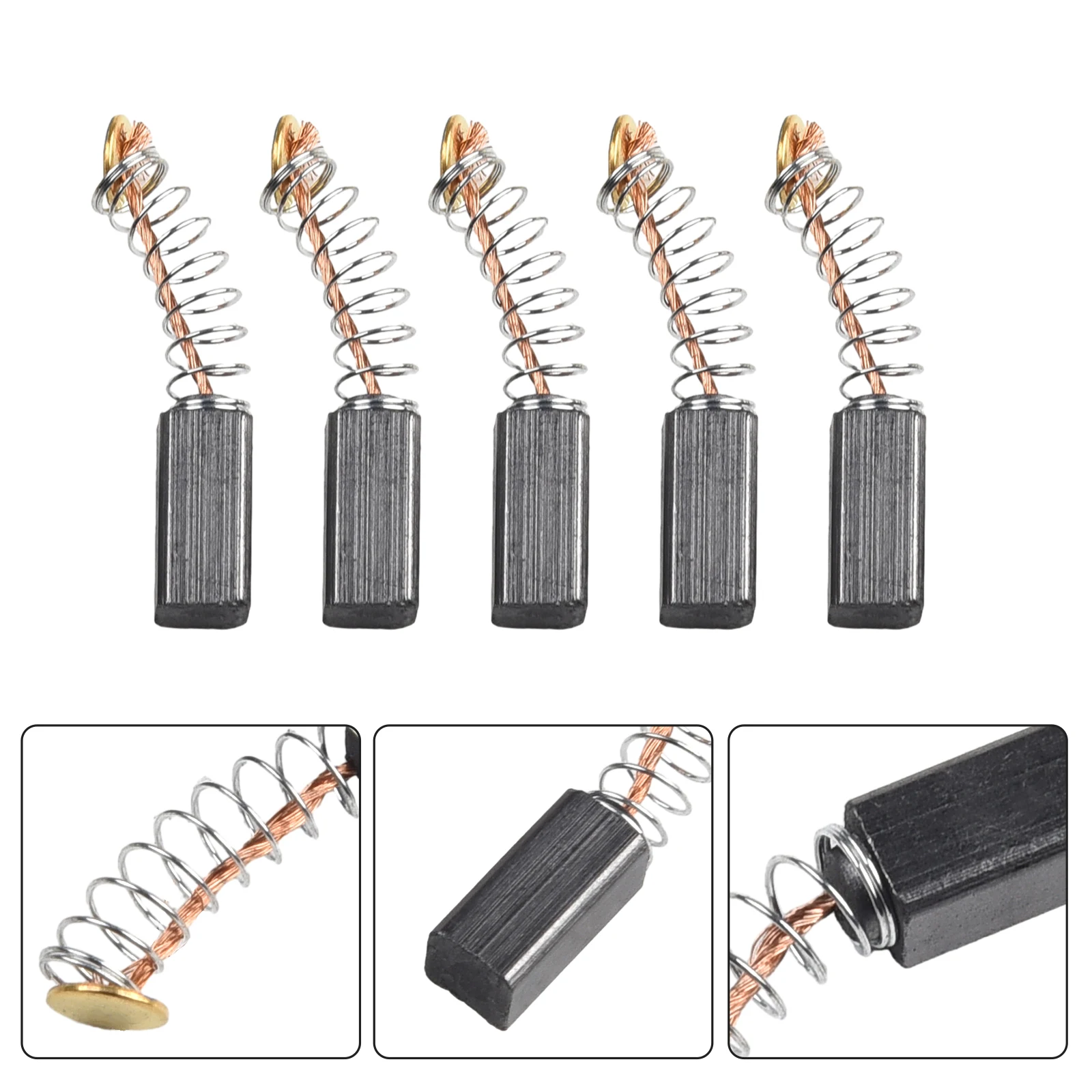 10pcs Carbon Brushes For Electric Motors 11x5x5mm Replacement Part Mechanical Power Transmission Power Tool Parts