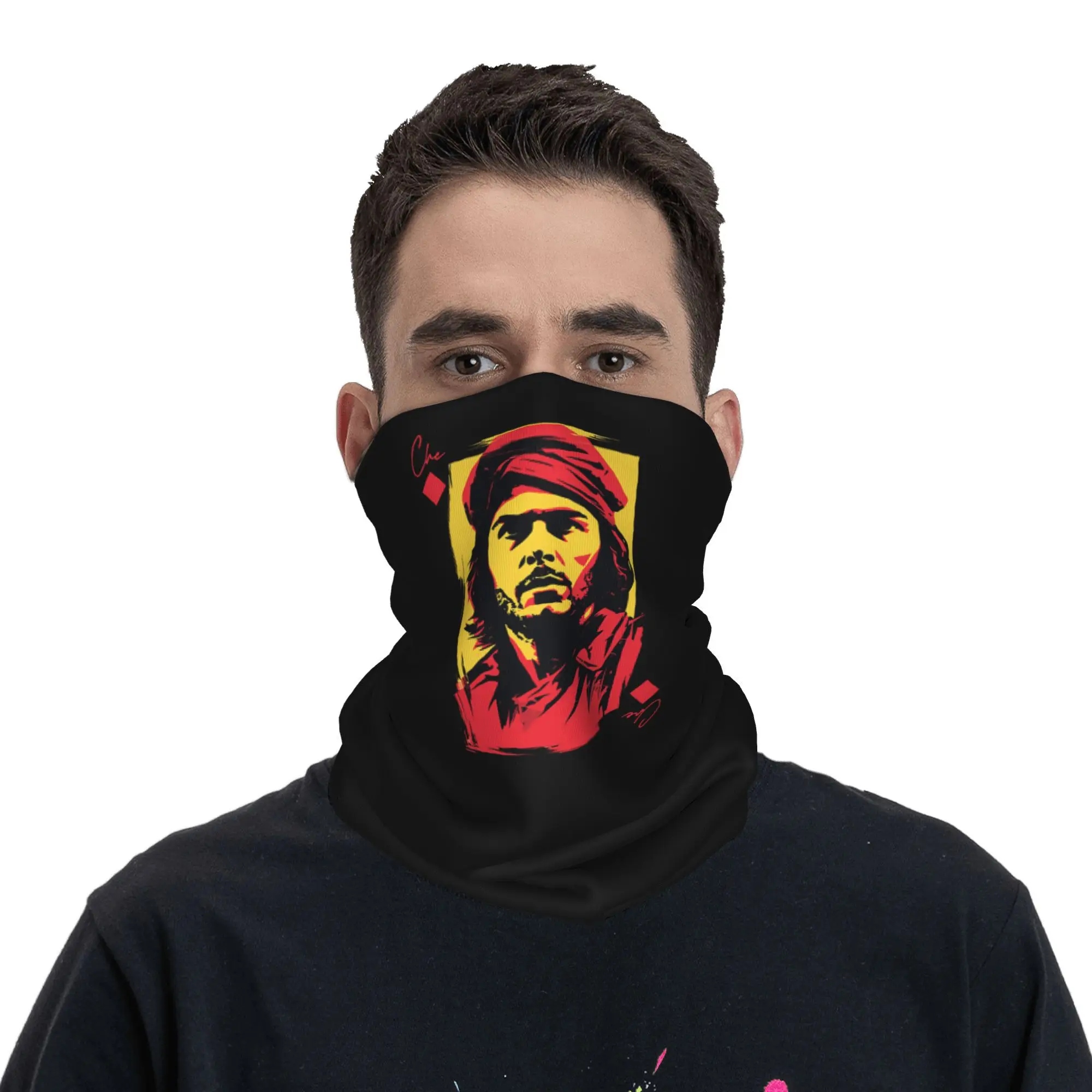 Che Guevara Bandana Neck Cover Printed Wrap Mask Scarf Warm Face Mask Running Unisex Adult Washable