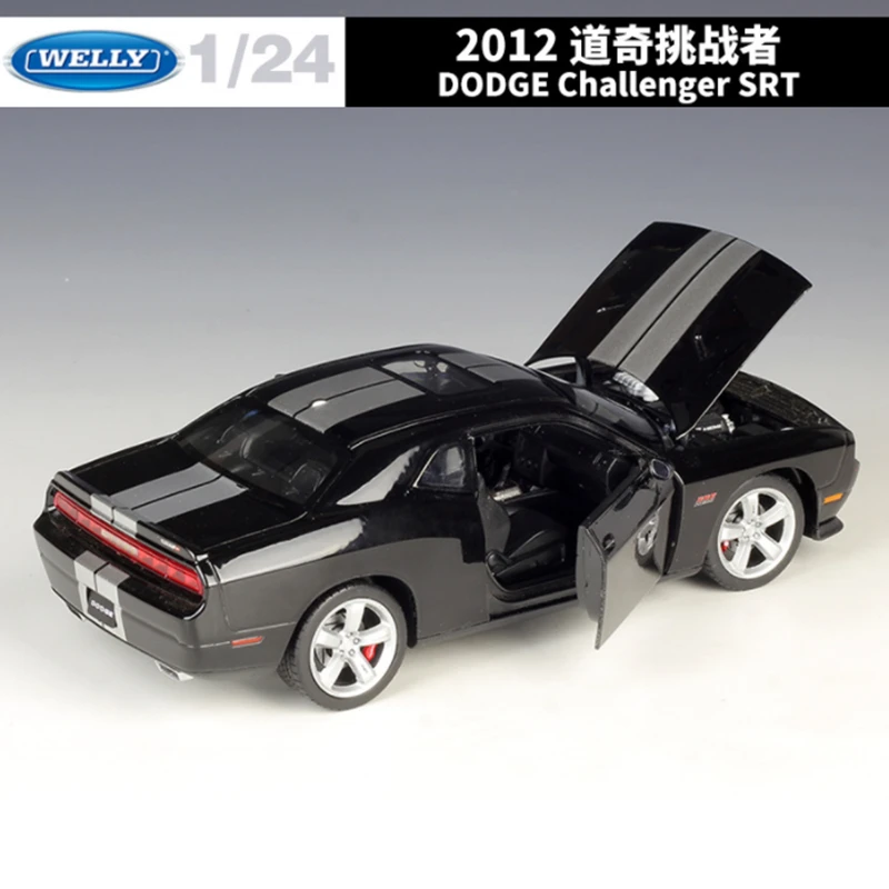 WELLY 1:24 2012 DODGE Challenger SRT Alloy Sports Car Model Diecast Metal Toy Racing Muscle Car Model Collection Childrens Gifts