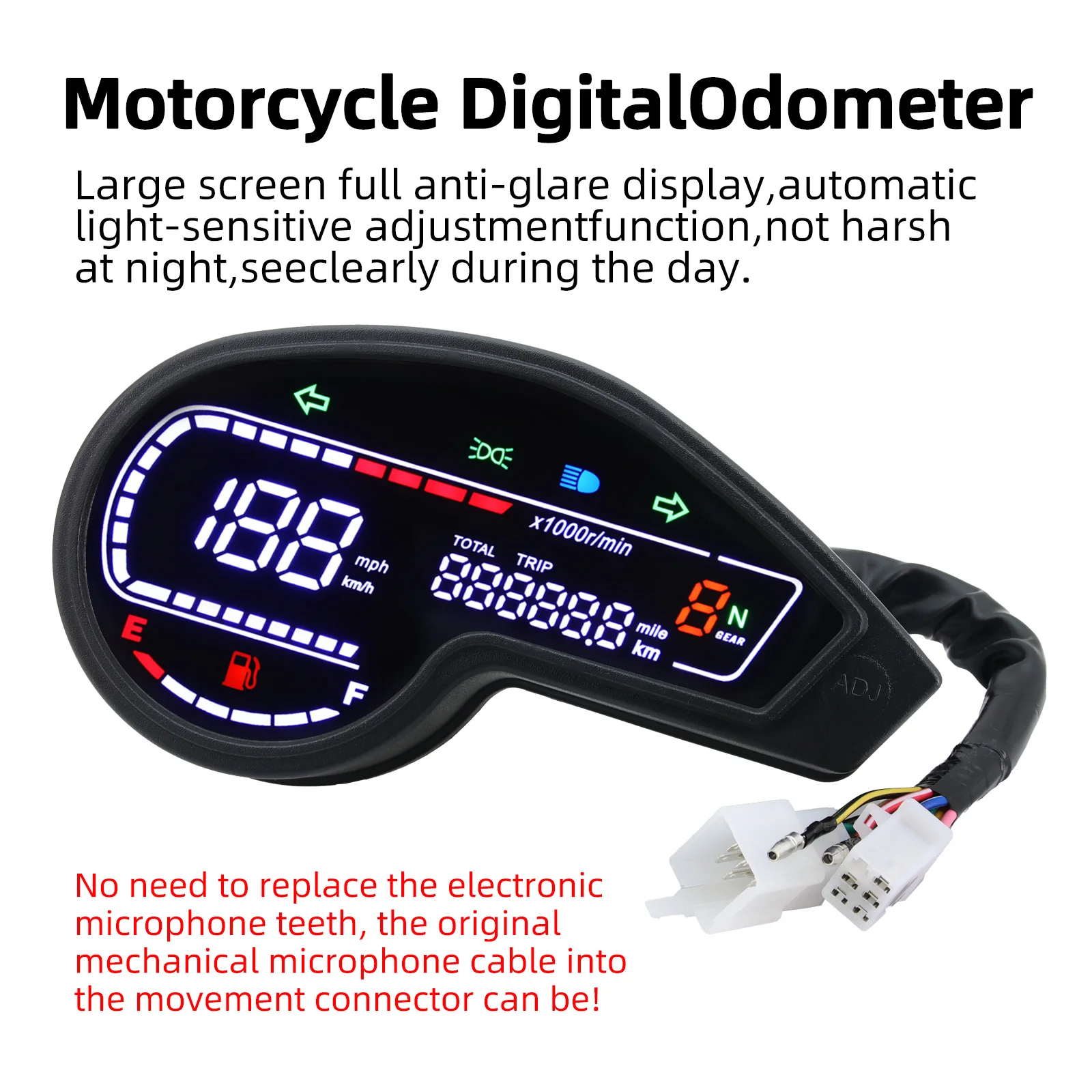 For Motorcycl Honda NXR150 NXR125 Bros 2003-2014 CRV LED Odometer Speedometer Tachometer XR150 GY200 Mexico Brazil Colombia