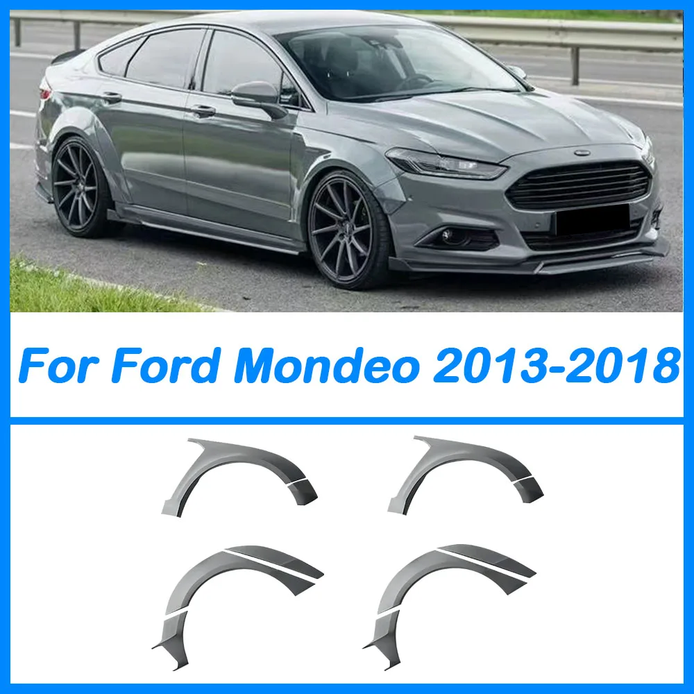 

Для Ford Mondeo 2013-2018, широкоугольный брызговик, крыло, свод, переднее и заднее колесо, протектор для бровей, набор для обрезки, ABS глянцевый черный