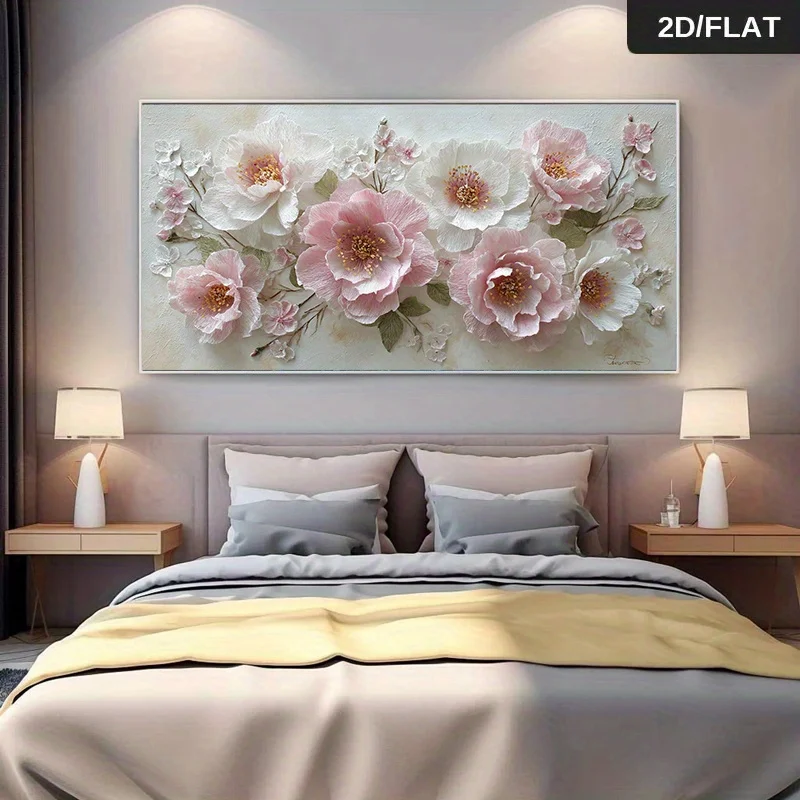 

Extra Large Modern Floral Canvas Wall Art, Frameless Poster for Living Room, Bedroom, Dining Room, Kitchen Decor Home Decor