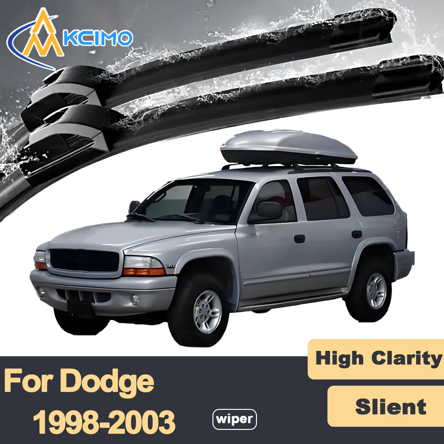 

Premium Rubber Durable Silent Windshield Wiper Blades 2pcs for Dodge Durango DN 1998-2003 Front Wiper Blades Set