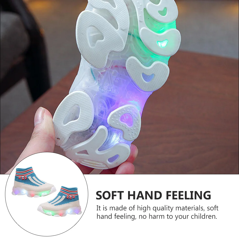 1 Pasang Sepatu Sneakers Anak dengan Lampu LED, Jaring Bernapas, Sol Anti Selip, Sepatu Olahraga Menyala untuk Anak Laki-laki dan Perempuan, Sepatu Menyala untuk Anak Laki-laki