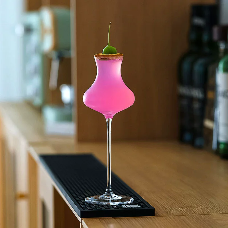 Crystal Tulip Shape Tasting Glass Creative Goblet Cocktail Glasses Whiskey Fragrant Cup for Party Bar Drinkware