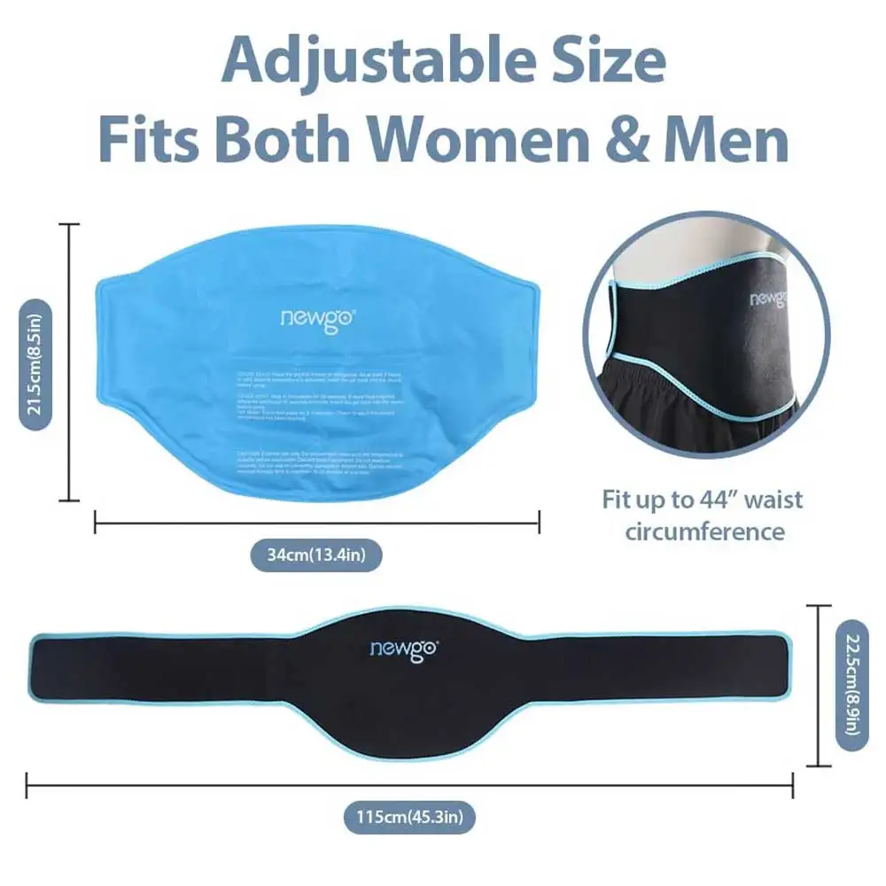 Reusable Back Ice Pack Wrap For Injuries Hot Cold Therapy Gel Cold Pack Belt Lower Back Ice Wrap For Lower Lumbar Pain Relief