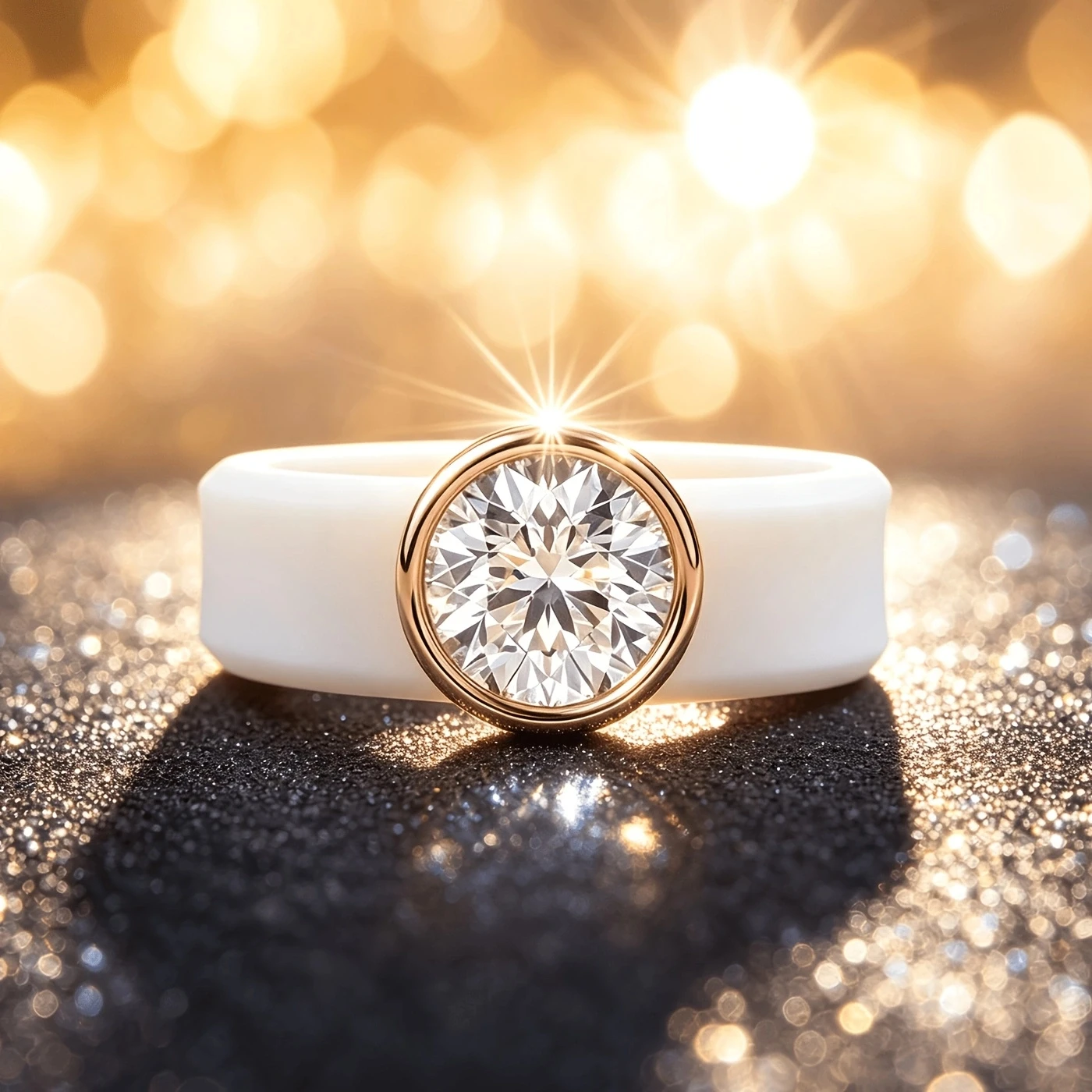 1pc Round Edge Women's Ring with Sparkling CZ, Soft and Comfortable, Suitable for Daily Work and Life.