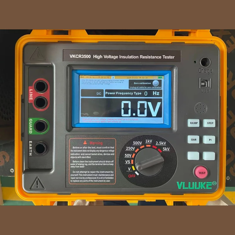 VKCR3500 Series High Voltage Insulation Resistance Tester 5kV Digital Megohmmeter Anti-Interference