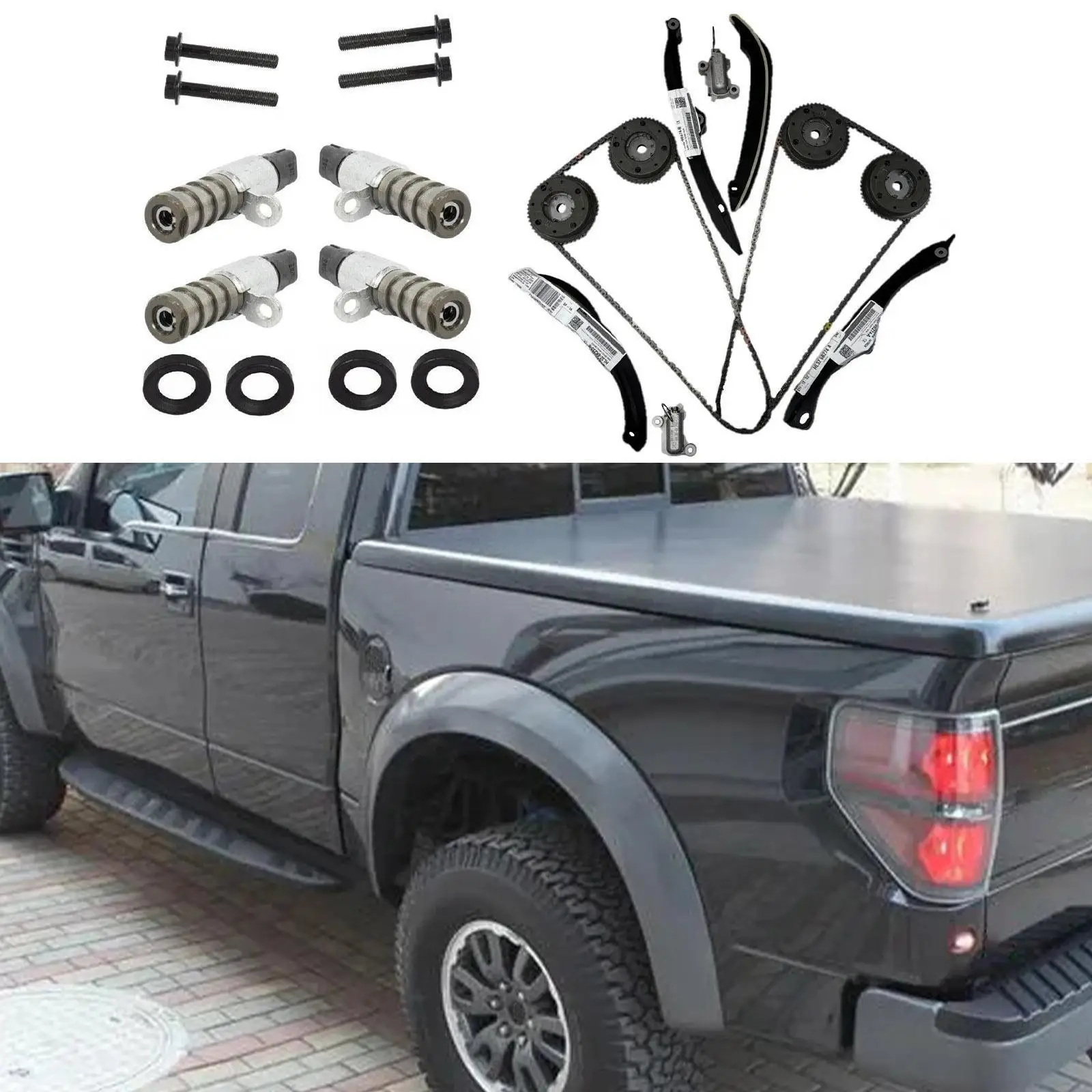 Kit de cadena de distribución para Ford F-150, piezas de repuesto fáciles de instalar, accesorios para vehículos con un motor Ecoboost de 3.5L, 2017-2023