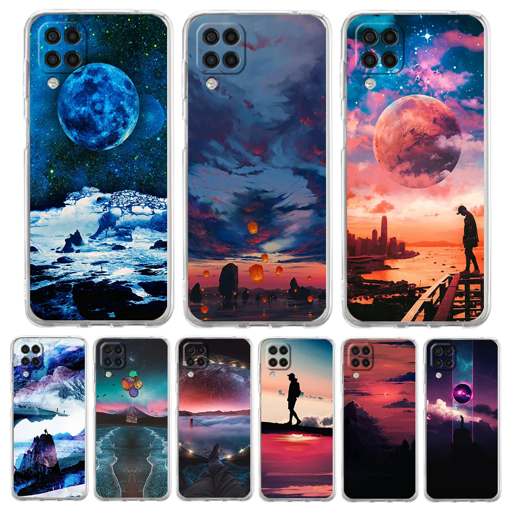 0Space Planet landscape Phone Case for Samsung A17 A13 A15 A25 A35 A37 A57 A51 A55 A71 A41 A23 A53 A73 5G A05s A07 4G Cover